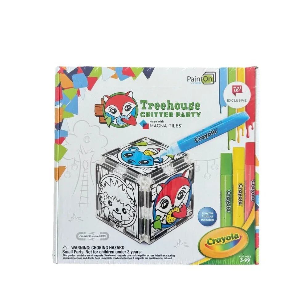 Treehouse Critter Party Made With Magna-Tiles‎ PaintOn Ages 3-99 Crayola READ